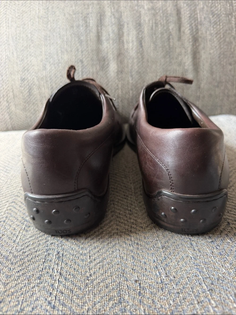 Tod’s Men’s Brown Leather 'Allaciato Quinn' Shoes 10